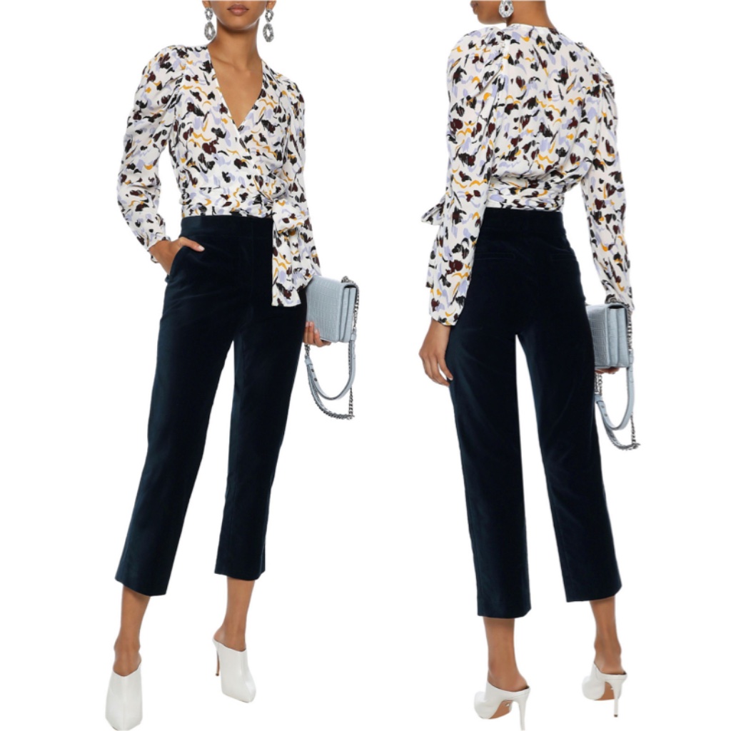 A.L.C. Harrison Cropped Cotton-Blend Velvet Pants